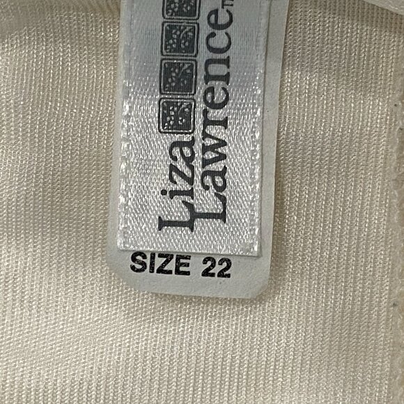 Vintage Liza Lawrence Nylon Lace Trim Full Slip Womens Size 22 Ivory Made in USA - Picture 6 of 7